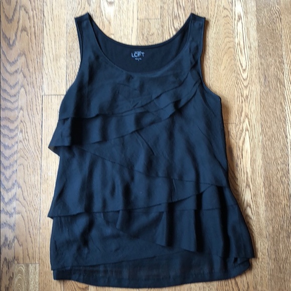 LOFT Tops - Sleeveless Ruffle Blouse